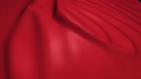 Red waving cloth loop animation, silk or satin flag Stock Footage 136930402