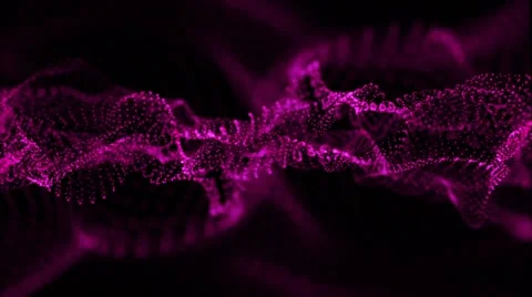 Red waving particles backgroud Stock Footage 65003386