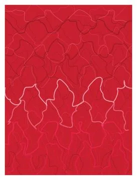 Red wavy fluid shapes modern abstract background design for creative projects Stock Illustration