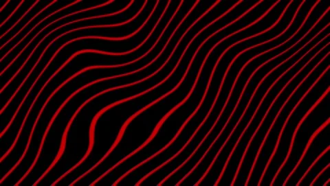 Red Wavy Lines on Black Background Abstract Pattern Stock Footage 317453060