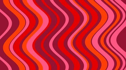 Red wavy stripes seamless pattern Иллюстрация