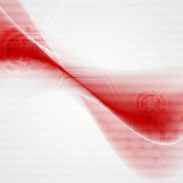 Red wavy tech abstract background Red wavy tech abstract background. Vecto... Foto stock