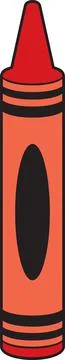 Red wax Crayon Stock Illustration