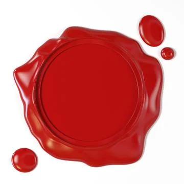 Red wax seal Stock Illustration