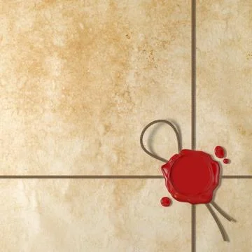 Red wax seal Stock Illustration