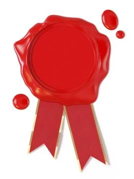 Red wax seal Stock Illustration