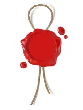 Red wax seal Stock Illustration