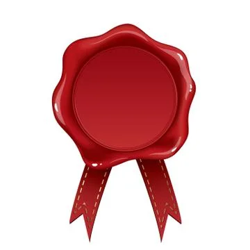 Red wax seal Stock Illustration