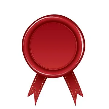 Red wax seal Stock Illustration