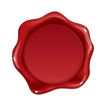 Red wax seal Stock Illustration