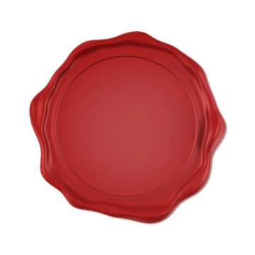 Red wax seal Illustrazione stock