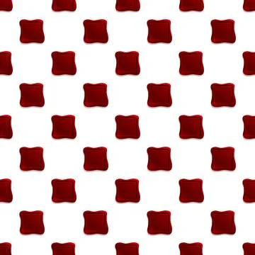 Red wax seal pattern creating seamless vintage background Stock Illustration