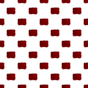 Red wax seal pattern creating seamless background texture Stock Illustration