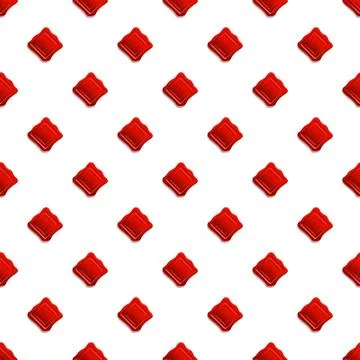 Red wax seal pattern creating abstract background Stock Illustration