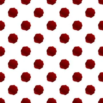 Red wax seal pattern for official quality document certification Stock Illustration