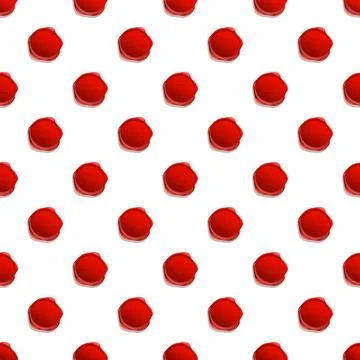 Red wax seal pattern for official document authenticity Stock Illustration