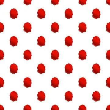 Red wax seal pattern for secure traditional marking Stock Illustration