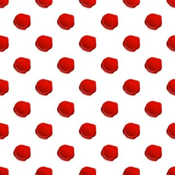 Red wax seal pattern for vintage quality and security イラスト素材