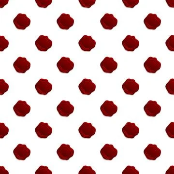 Red wax seals creating seamless pattern background Stock Illustration