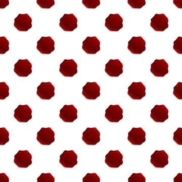 Red wax seals creating a seamless pattern Stock Illustration