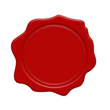 Red wax stamp Illustrazione stock