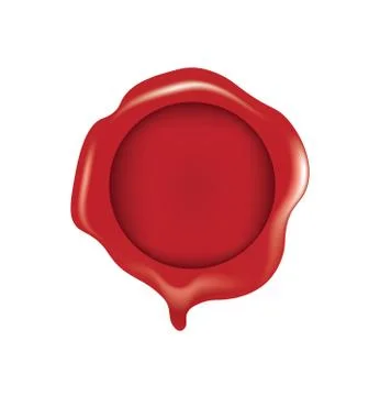 Red wax stamp Stock Illustration