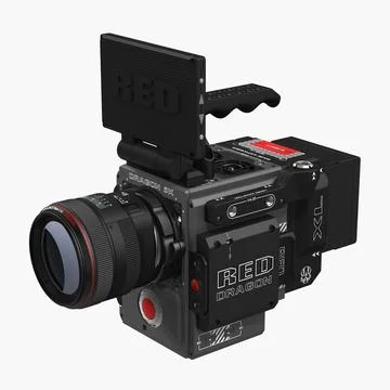 Red Weapon Dragon 5k Professional Movie Camera 3D Model