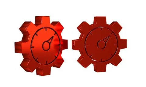Red Web analytics information and development website statistic icon isolat.. Stockillustratie