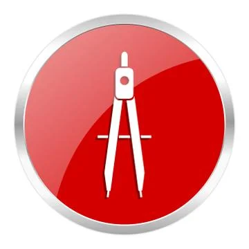 Red web button isolated Stock Illustration