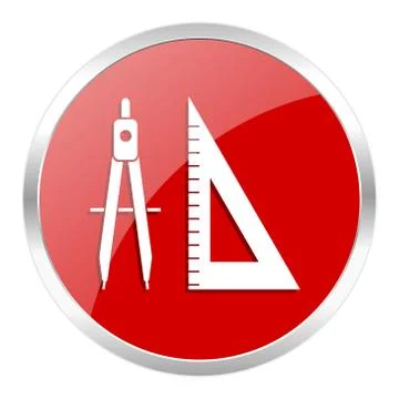 Red web button isolated Stock Illustration