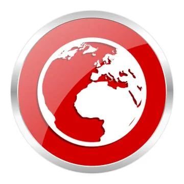 Red web button isolated Illustrazione stock