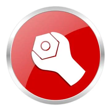 Red web button isolated Stock Illustration
