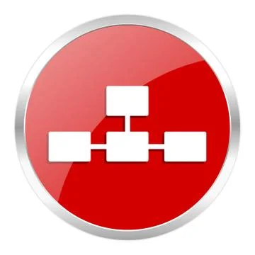 Red web button isolated Stock Illustration