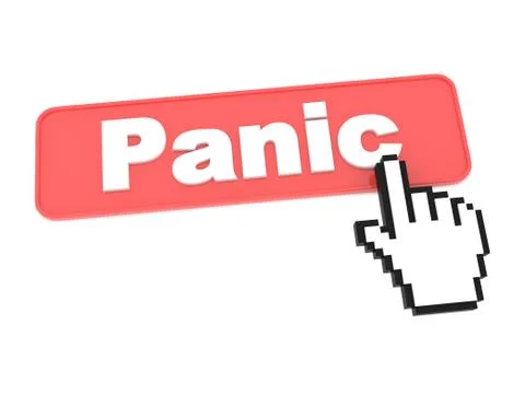 Red Web Button with Word Panic on It. Stock Illustration
