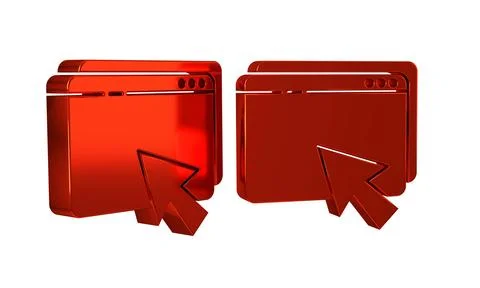 Red Web design and development concepts icon isolated on transparent backgr.. Stock-Illustration
