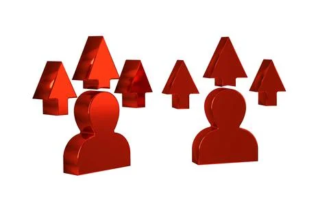 Red Web design and front end development icon isolated on transparent backg.. 스톡 일러스트