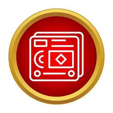 Red web layout icon button design Stock Illustration