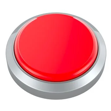 Red web push button, 3D rendering Stock Illustration