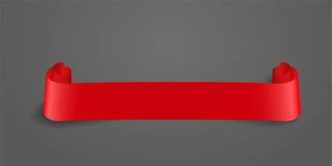 Red web ribbon banner. Vector illustration for design Stock Illustration