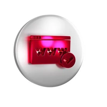 Red Website template icon isolated on transparent background. Internet comm.. Ilustración de archivo
