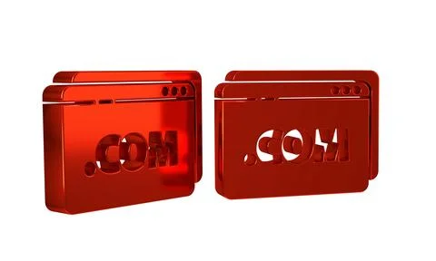 Red Website template icon isolated on transparent background. Internet comm.. Ilustración de archivo