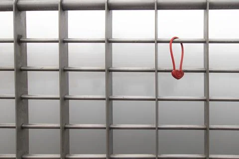 Red wedding lock Stock Photos