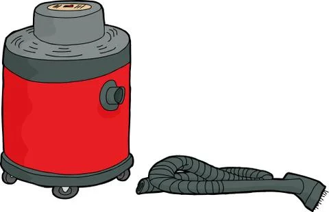 Red Wet-Dry Vacuum Stock Illustration