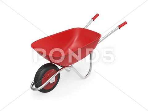 Red wheelbarrow Stock Illustration