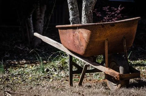Red Wheelbarrow Stock Photos