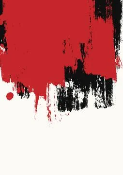 Red white abstract grunge brush stroke texture background Stock Illustration