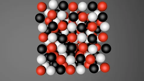 Red White and Black Balls Moving Stock Footage 101026918