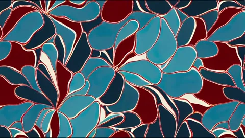 Red, white, and blue colored liberty floral. This repeating Video stock 220126974