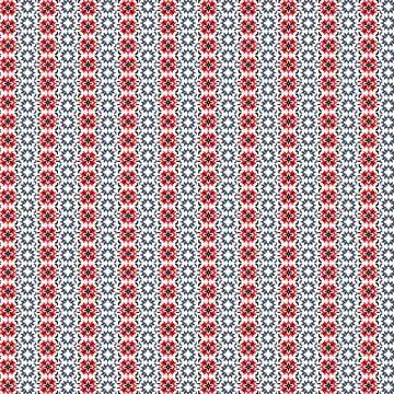 A red, white and blue pattern on a white background Stock Illustration