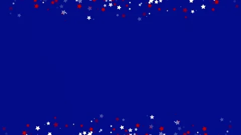 Red White and Blue Star Particles on Navy Background for USA Holidays Stock Footage 340960116